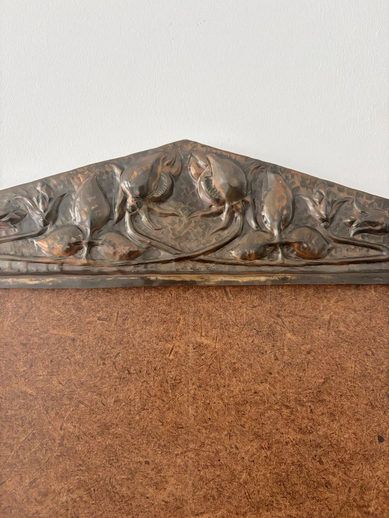 Repoussé Folk Art Copper Frame, c. 1970's-1980's Poland