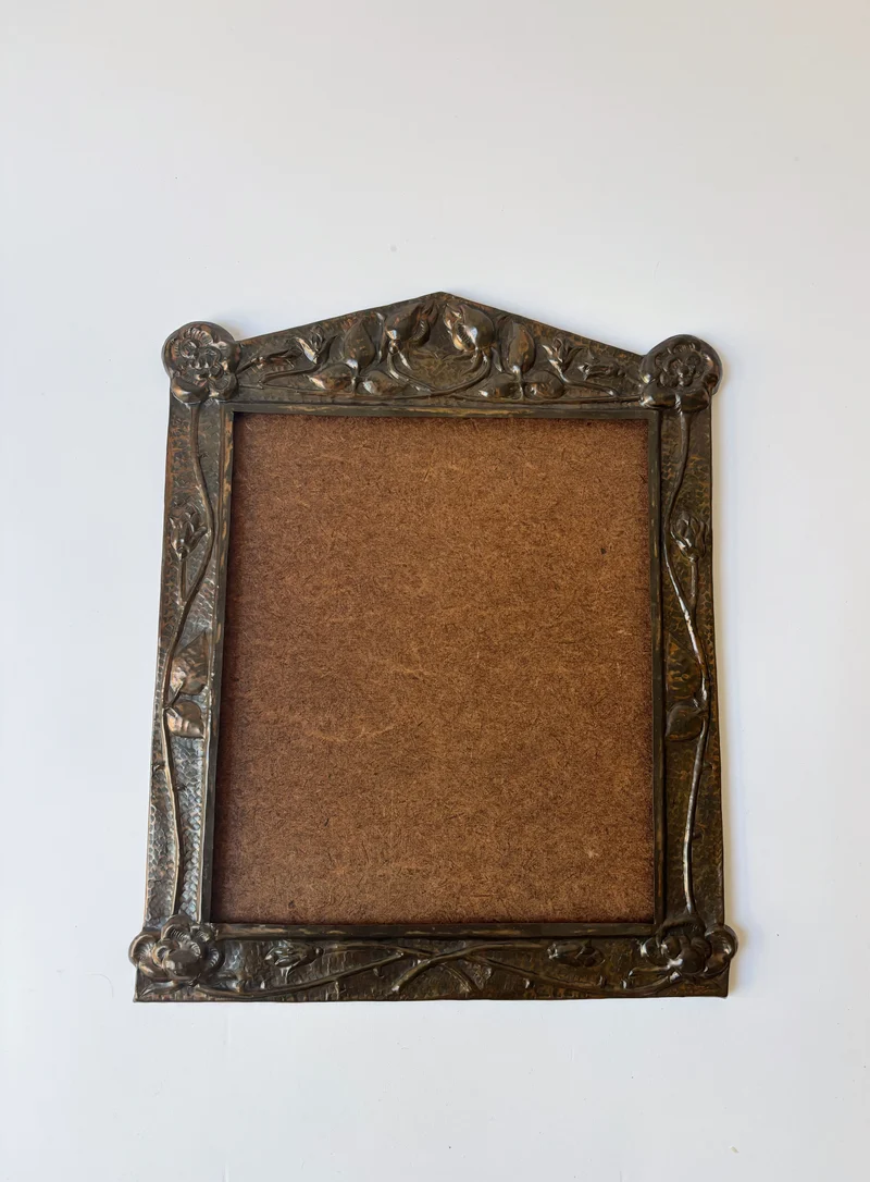 Repoussé Folk Art Copper Frame, c. 1970's-1980's Poland