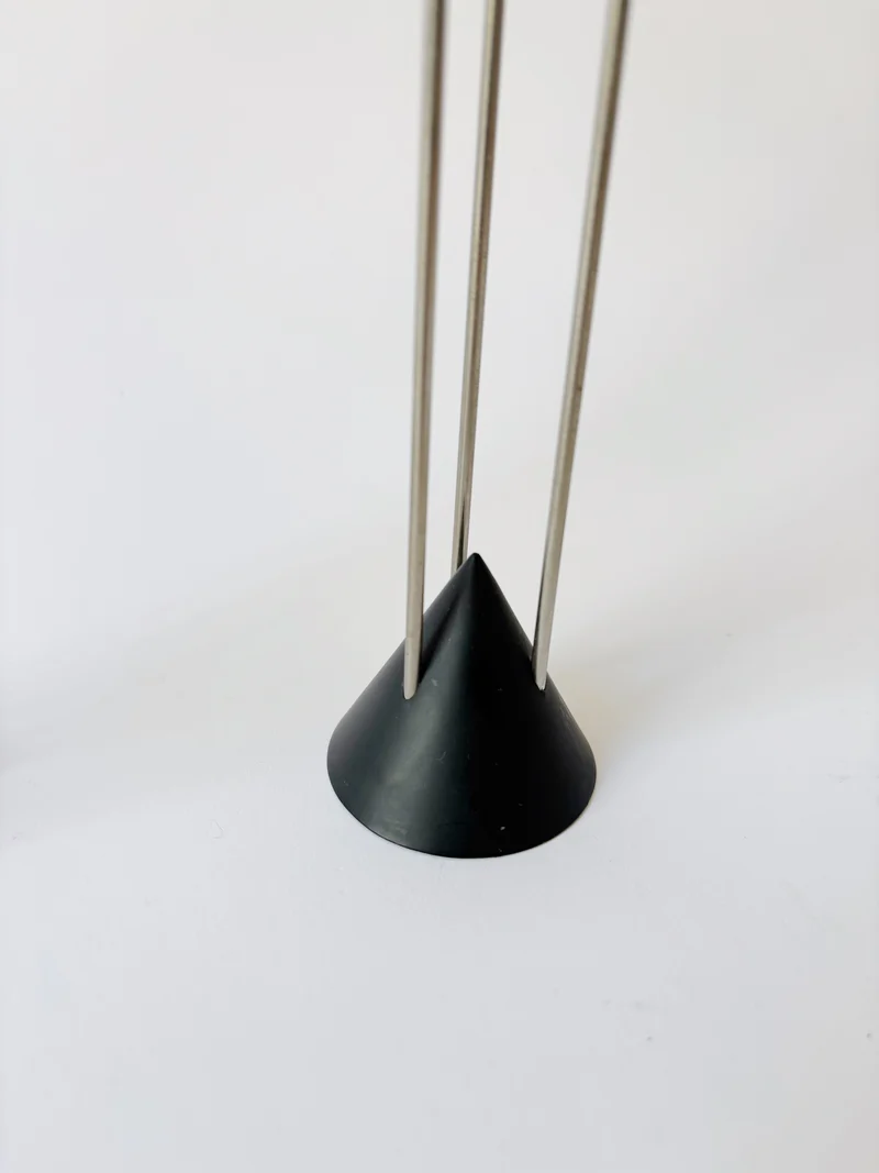 Postmodern Metal Candlesticks, c. 1980's Germany