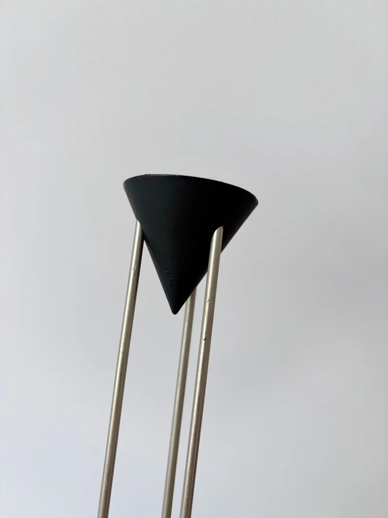 Postmodern Metal Candlesticks, c. 1980's Germany