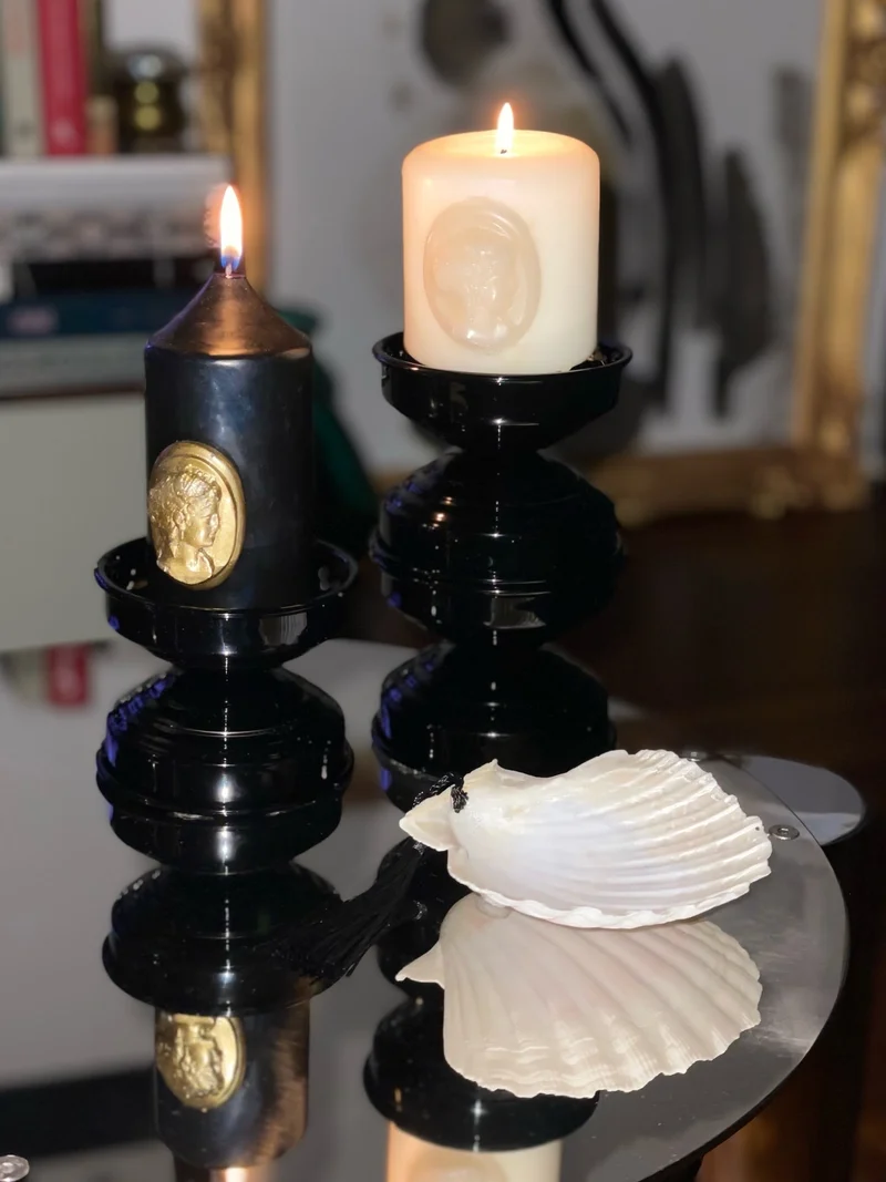 Contemporary Classic Candle Holders in Metal - Licorice Black Collection