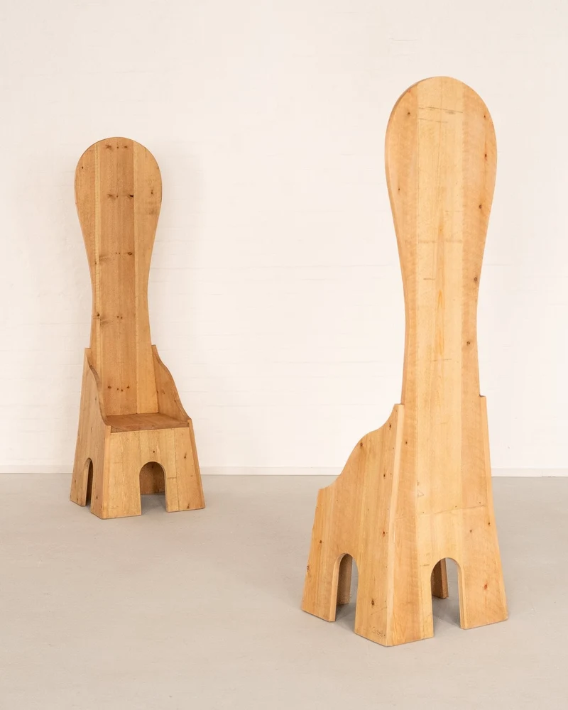 Fratina Chair by Mario Ceroli for Poltronova