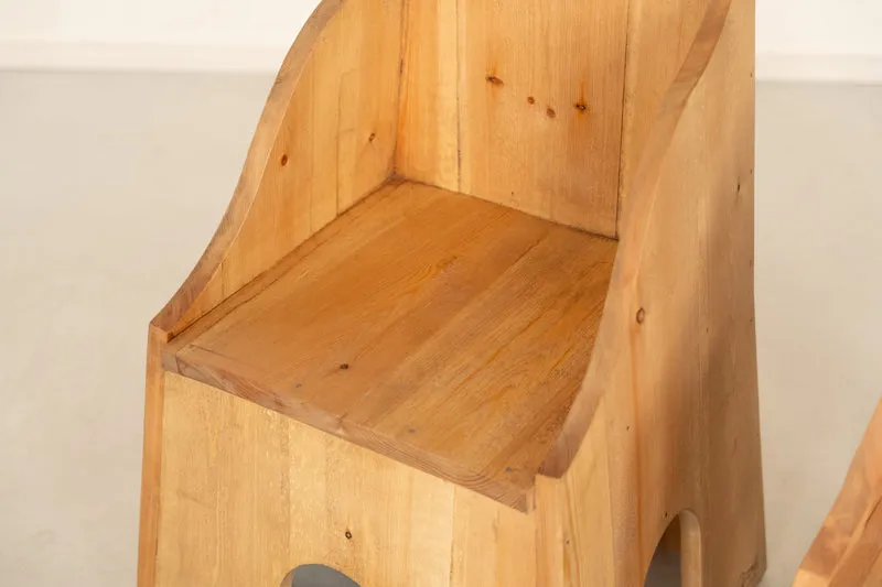 Fratina Chair by Mario Ceroli for Poltronova