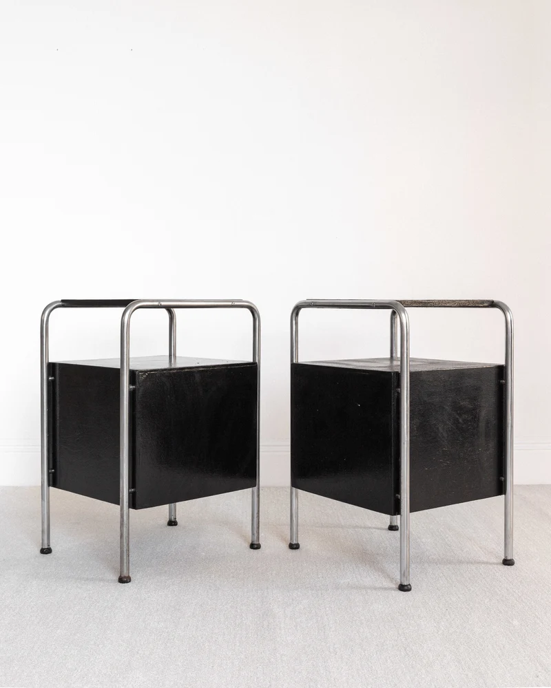 Pair of Functionalist Nightstands, Sweden 1930s