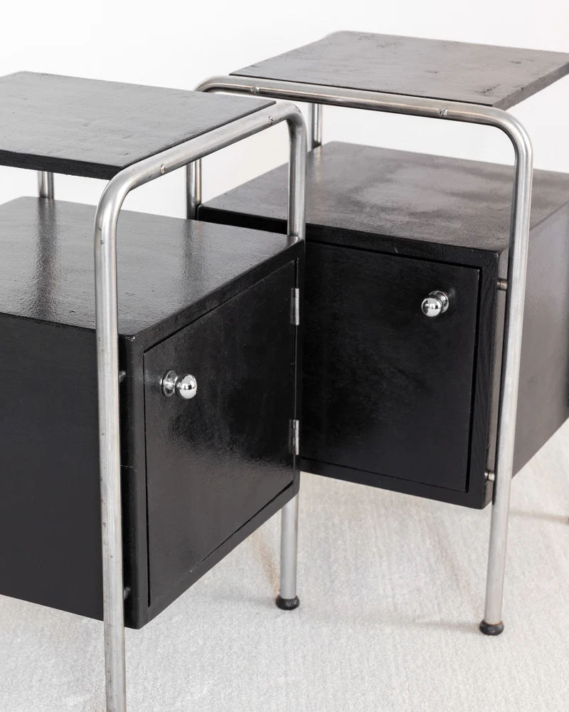 Pair of Functionalist Nightstands, Sweden 1930s