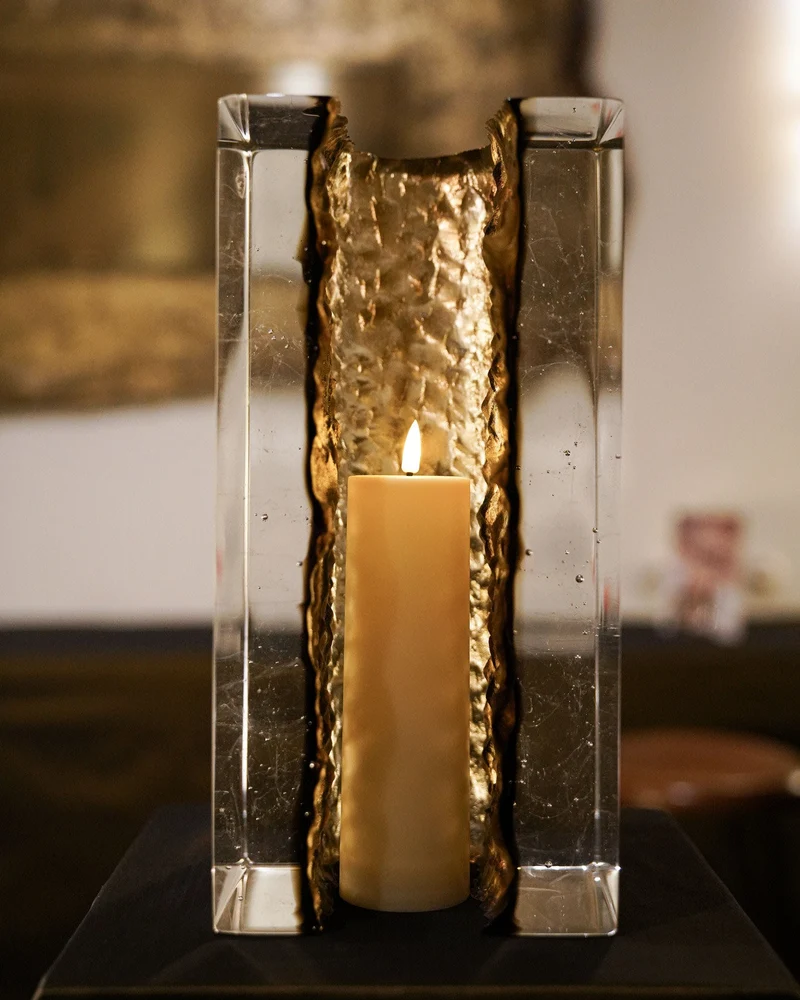 Brutalism Candle Holders in Glass - GEODA Collection