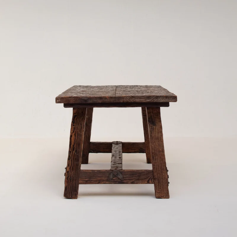 Brutalist Solid Wood Coffee Table