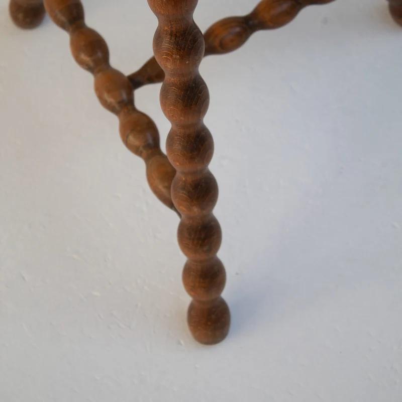 Pair of Vintage Wooden Bobbin Stools