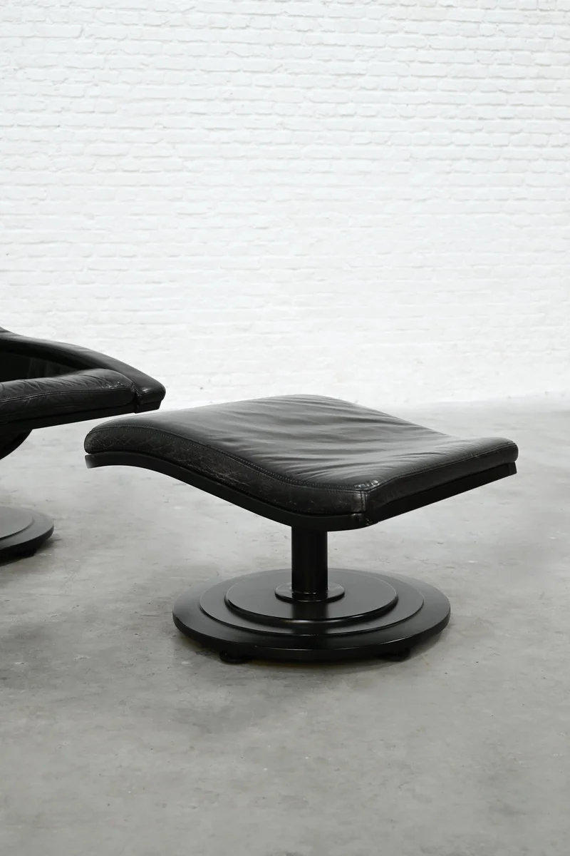 Swivel Lounge Chair and Ottoman by Takashi Okamura for Nelo Möbel Sweden