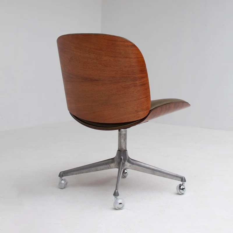 Ico Parisi Office Chair in Wood and Metal