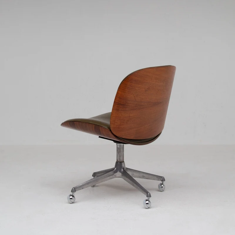 Ico Parisi Office Chair in Wood and Metal