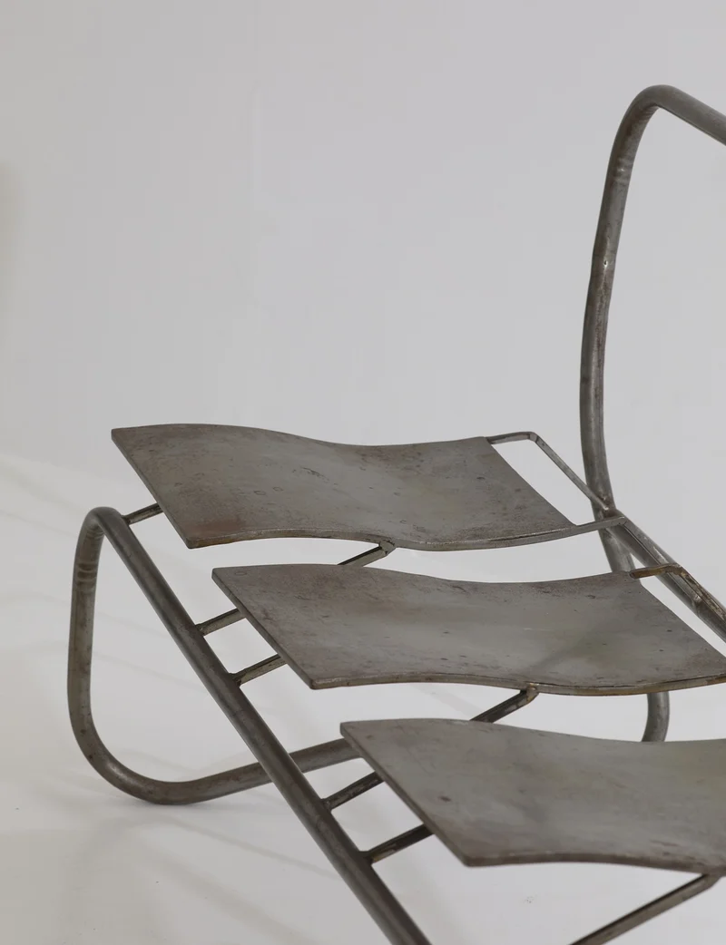 Unique Signed Artist Bench / Settee in Metal
