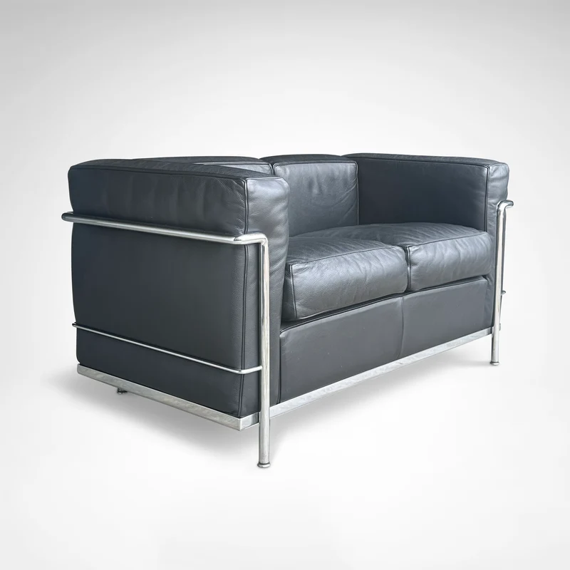 LC2 2-seater sofa by Le Corbusier et al. for Cassina 1990s