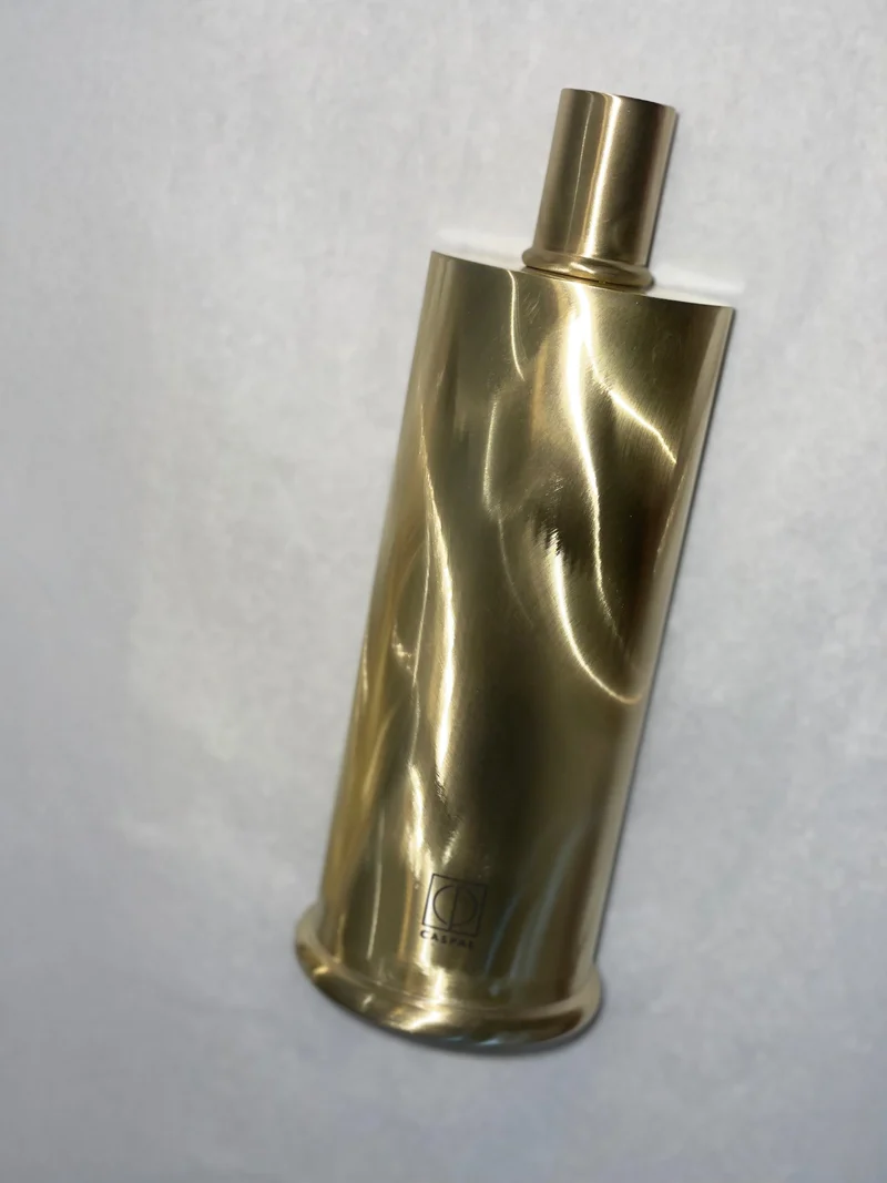 Tall Brushed Brass Candle Holders in Brushed natural brass
