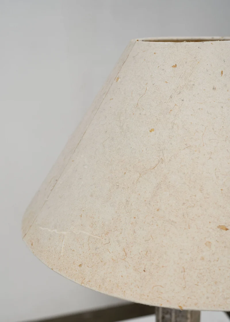 Vintage Postmodern Stone Column Table Lamp