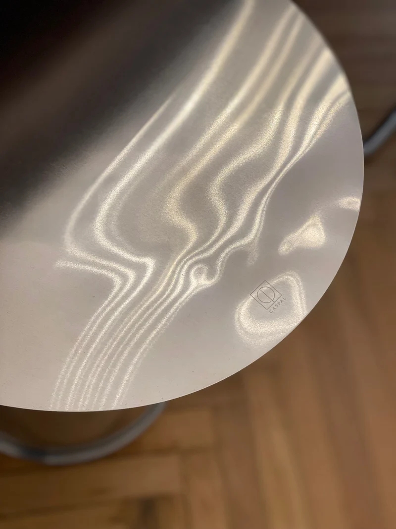 Art Deco Side Table in Metal and aluminum