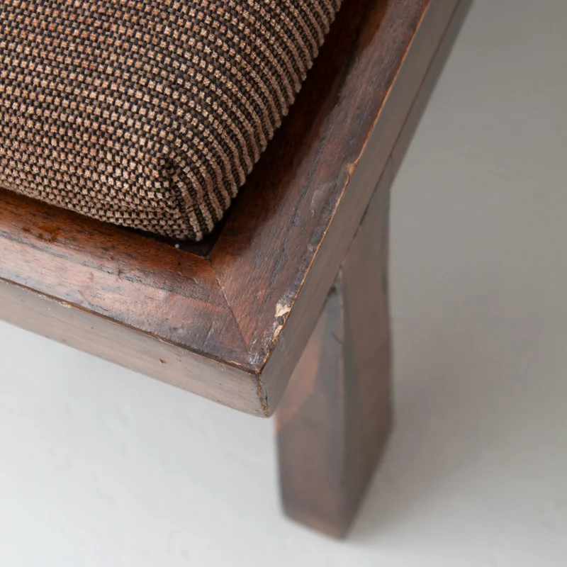 Rustique Bench in Wood with Cushion