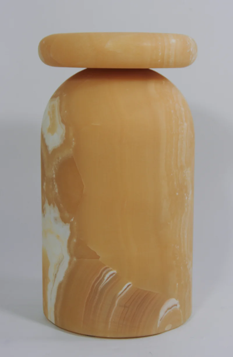 Cult Stool/ Side Table, Marble or Onyx