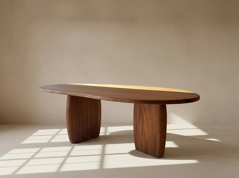 Dining Table - Wavy texture