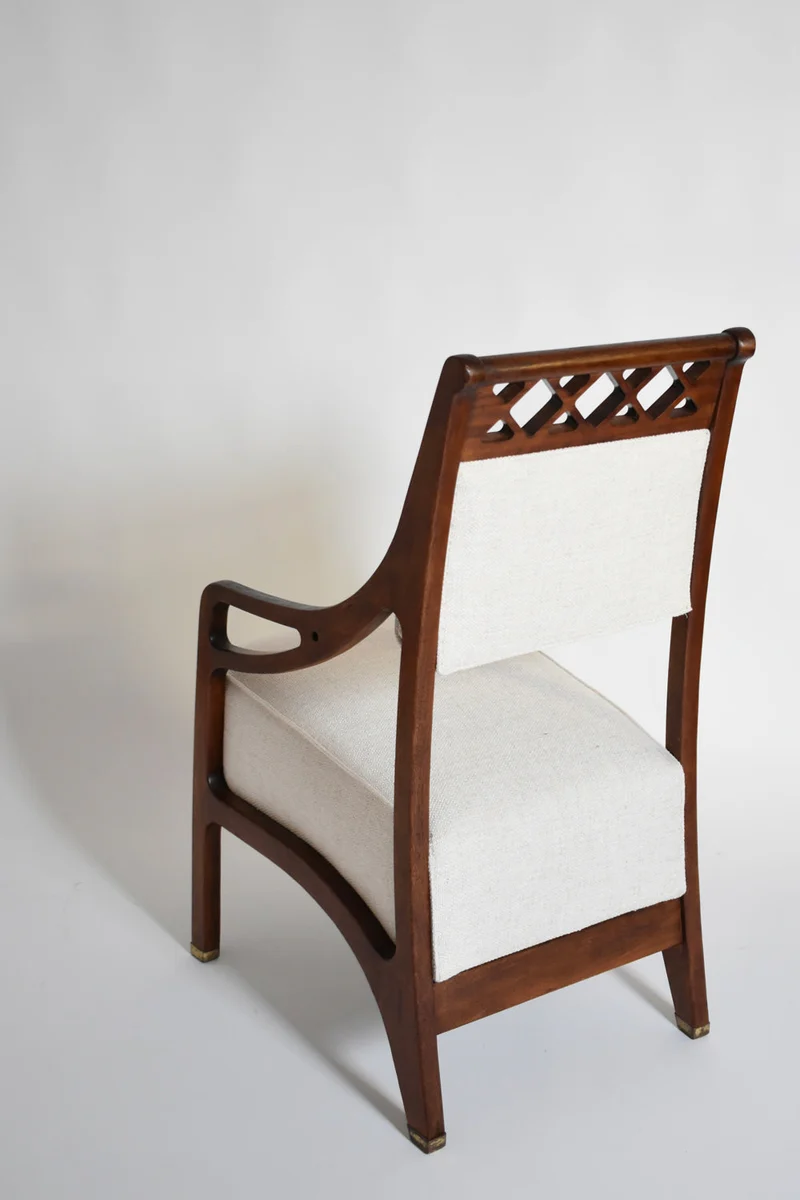 Pair of High Back Crosspieces Armchairs, 1960s