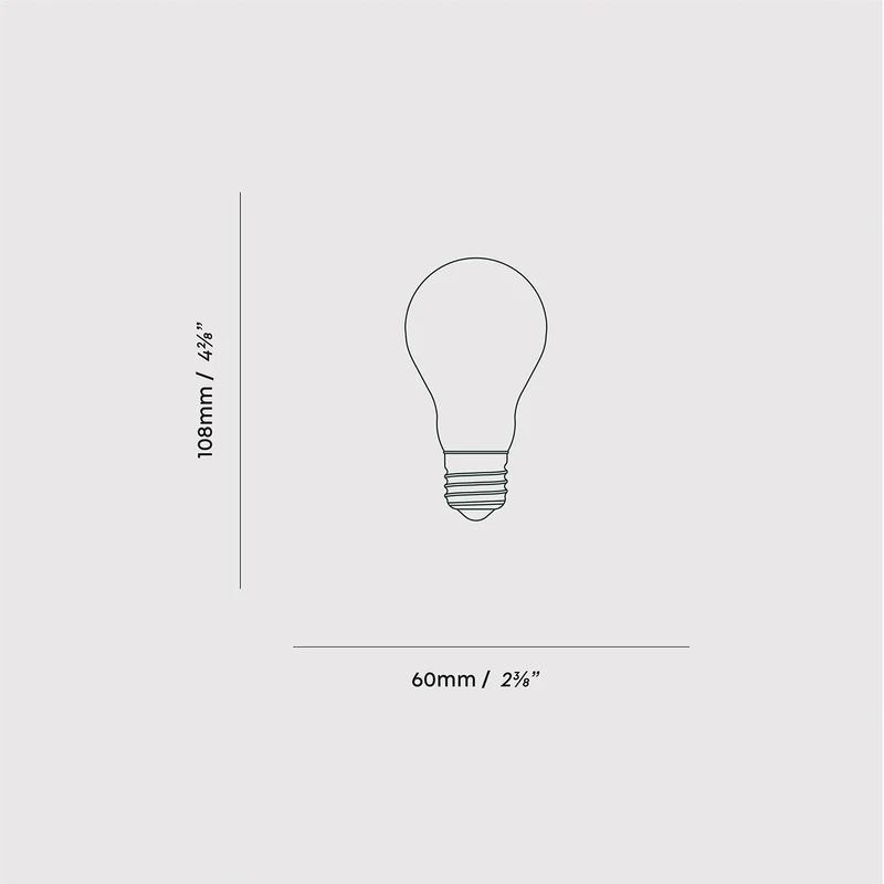 Globe E27 Dim-to-Warm Matte White LED Bulb