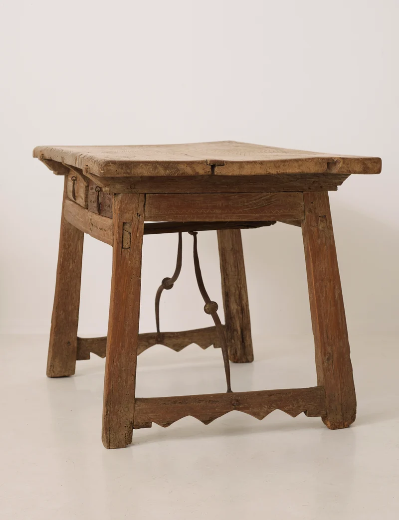 Spanish Folk Vernacular Table From The 17th Century