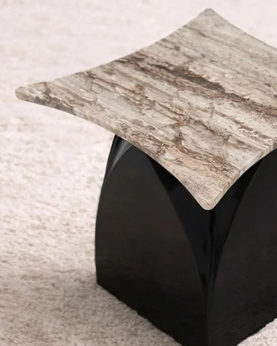 ARCH Side Table - Travertine
