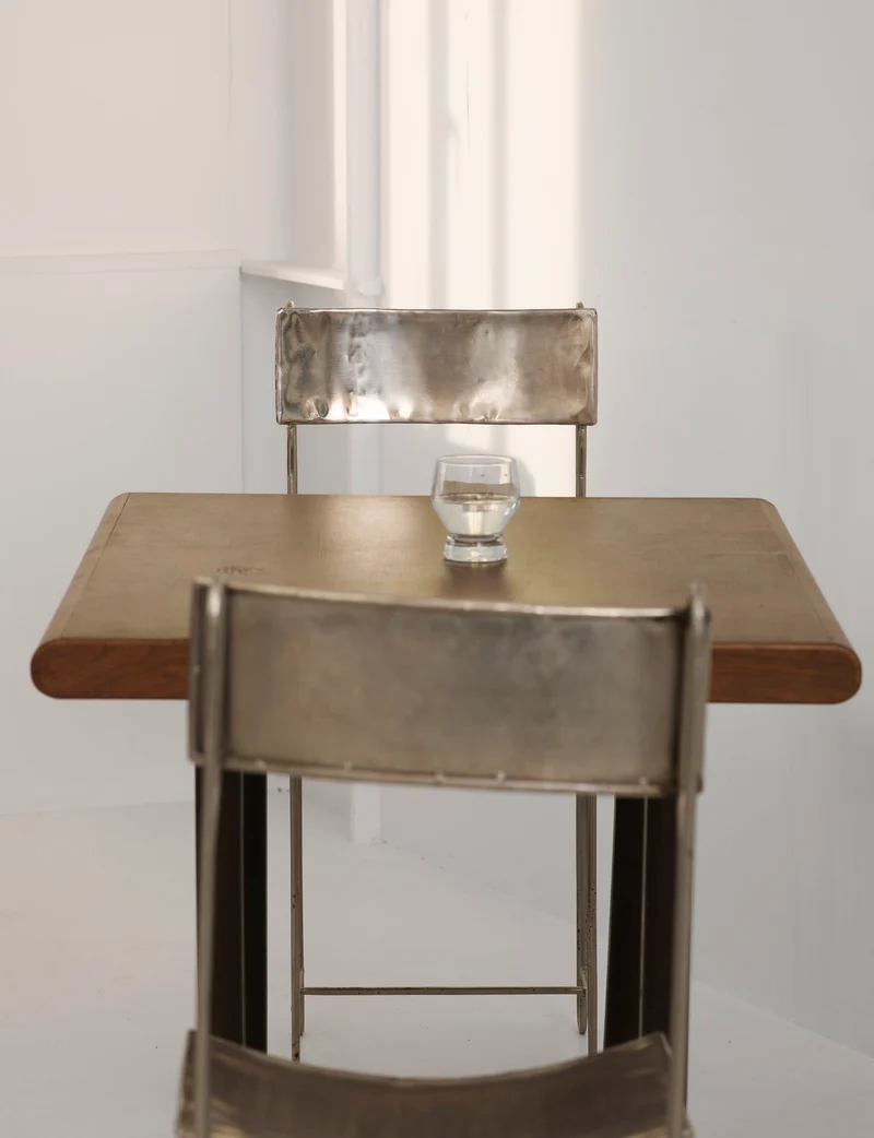 Set of 4 Metal Artist Dining Chairs from France Circa 1960-70