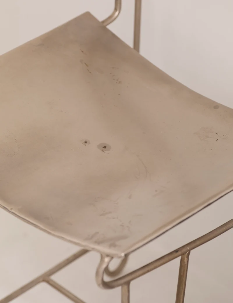 Set of 4 Metal Artist Dining Chairs from France Circa 1960-70