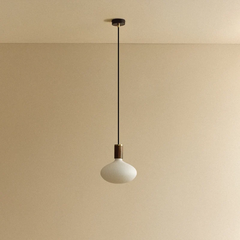 Oval II Pendant Light in Walnut
