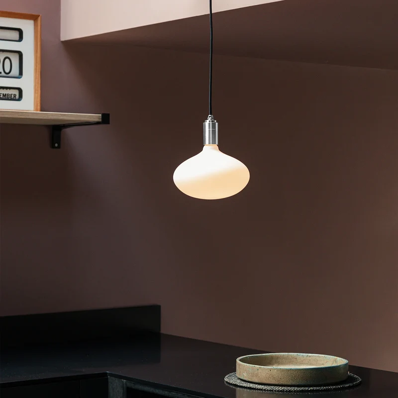 Oval II Plug-In Pendant Light in Stainless Steel