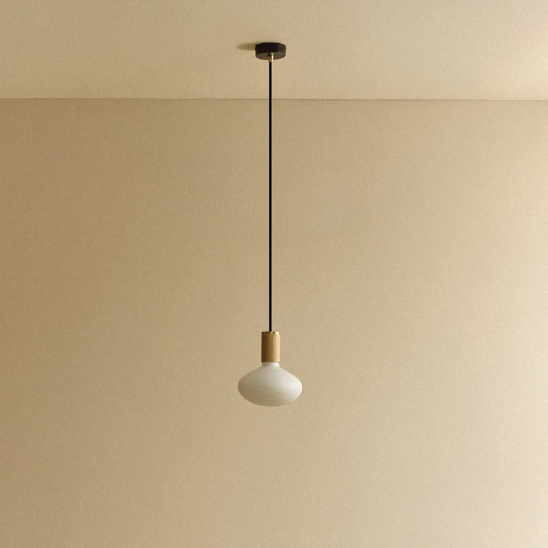Oval Pendant Light in Oak
