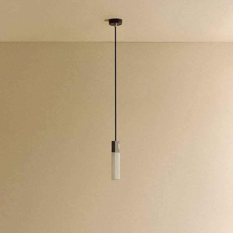 Basalt Single Pendant in Stainless Steel