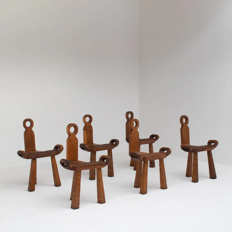 Brutalist Wooden Chair