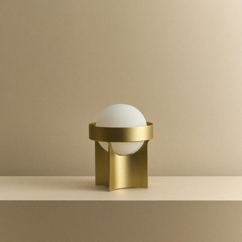 Loop Table Lamp in Gold + Sphere IV