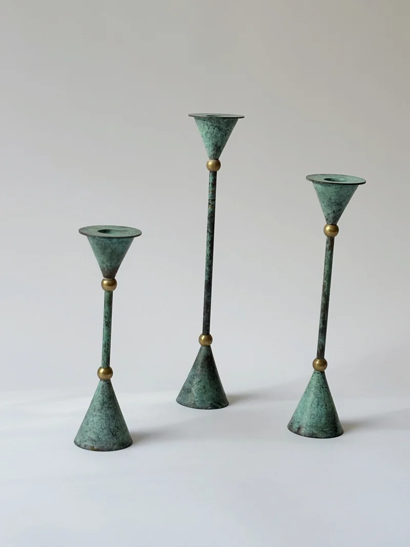 Set of 3 Postmodern Candleholders