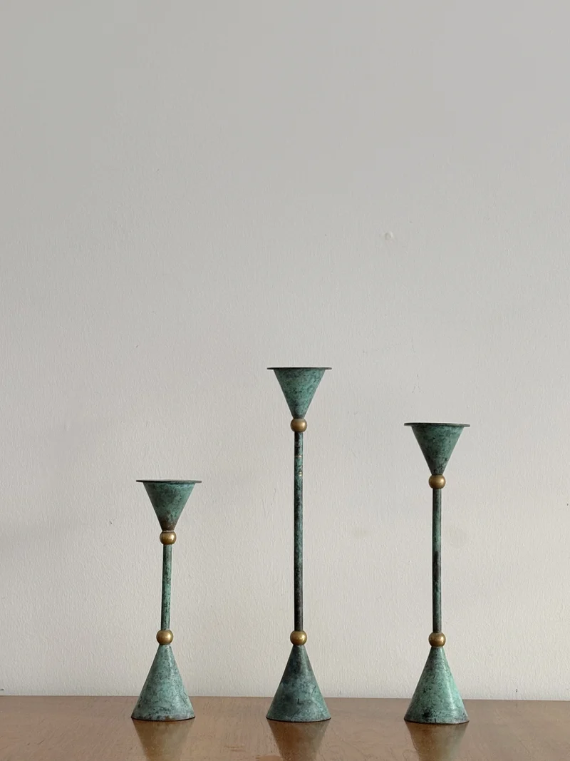 Set of 3 Postmodern Candleholders