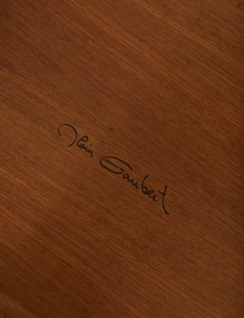 Small dismountable wooden meditation table by Alain Gaubert, France circa 1980