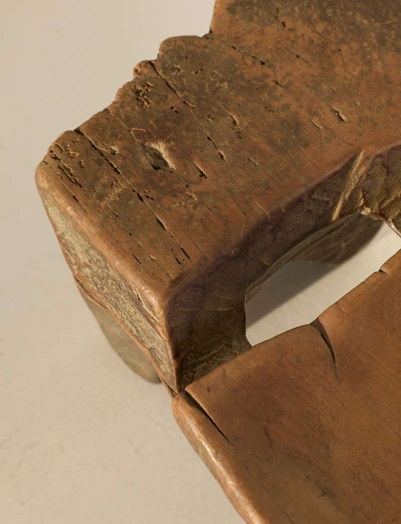 Mid-Century African Senufo Stool / Side Table in Solid Wood