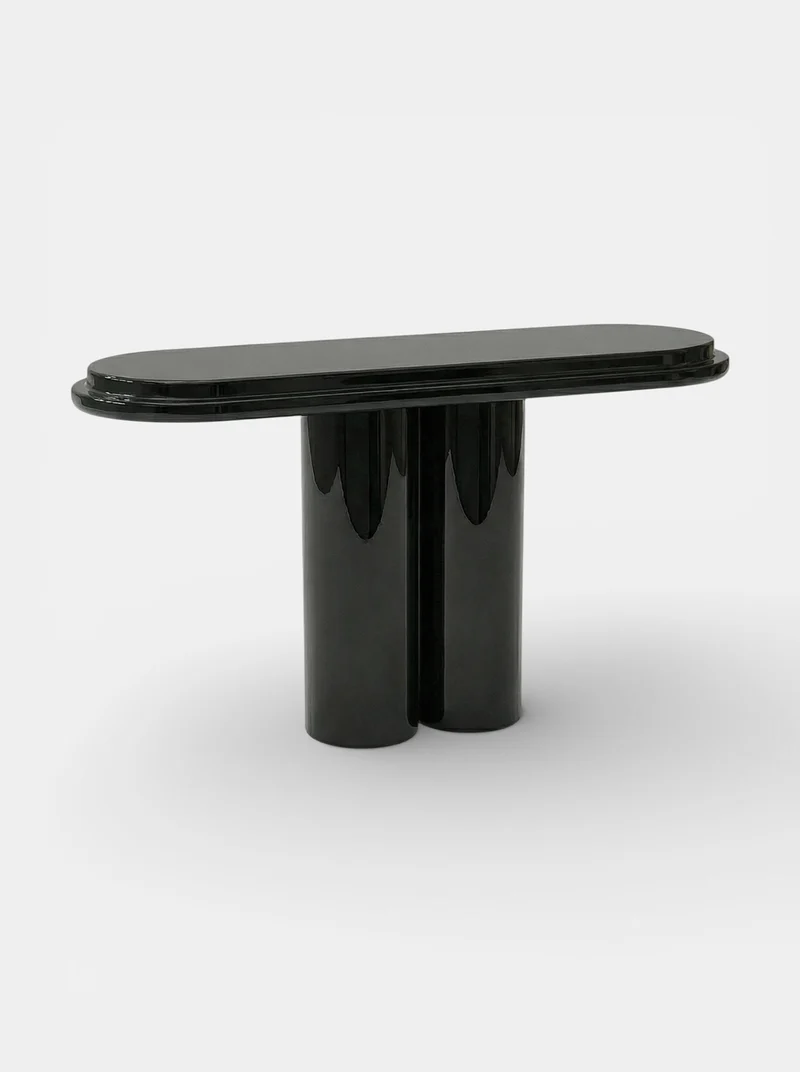 Ida Black Lacquered Wood Console