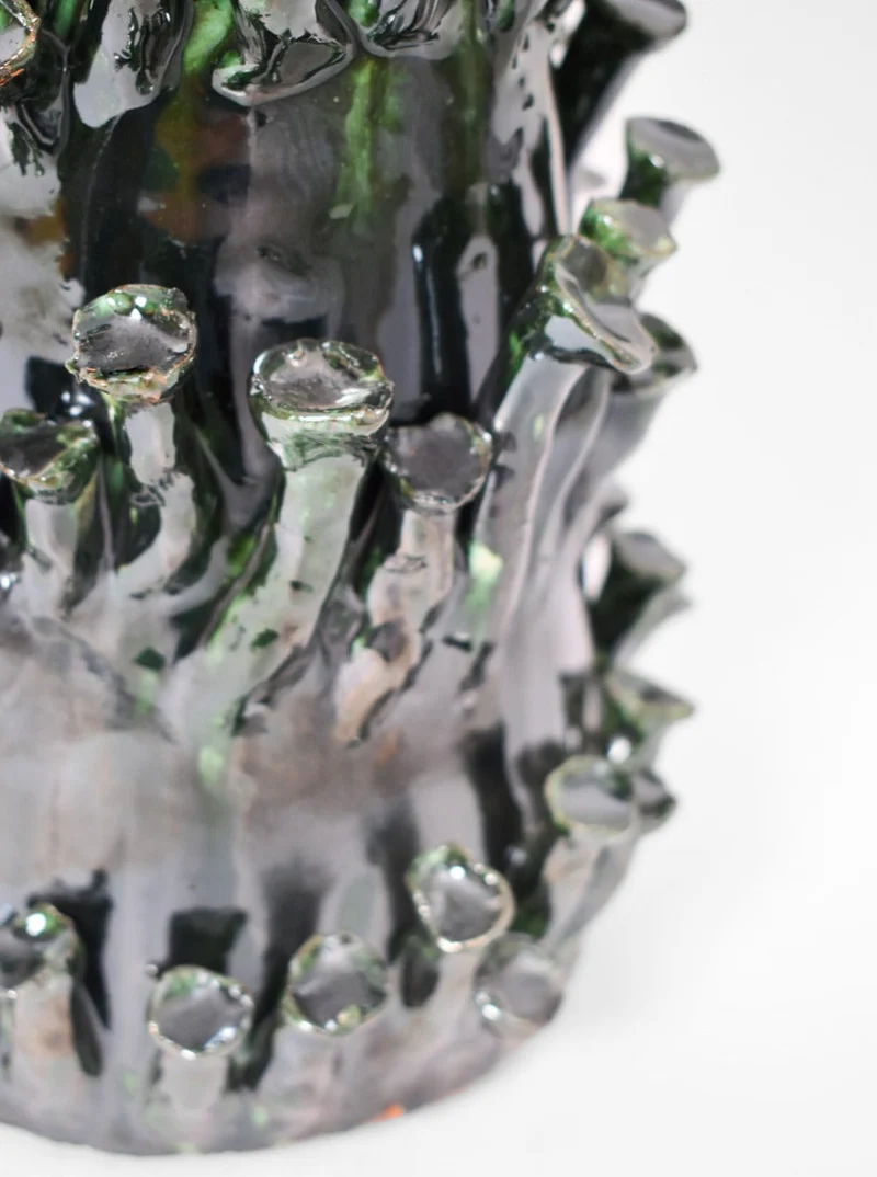 "Belize" Green and Black Iron Table Lamp