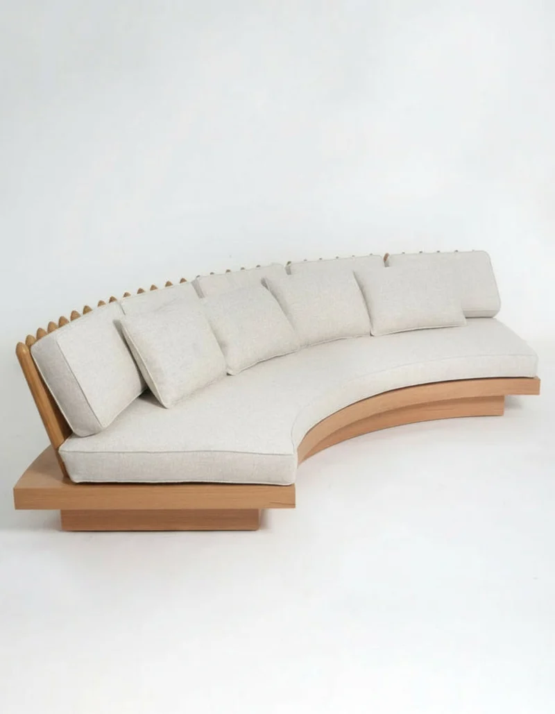 San Romano Round Oak Sofa