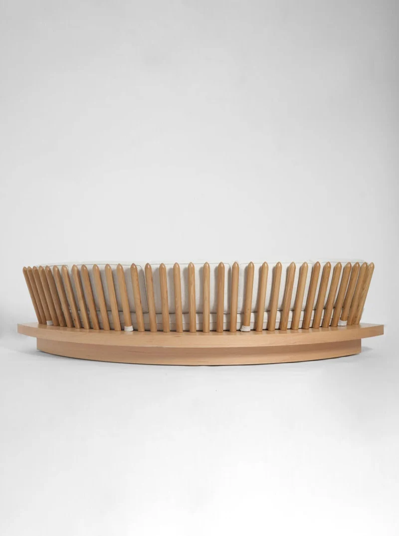 San Romano Round Oak Sofa
