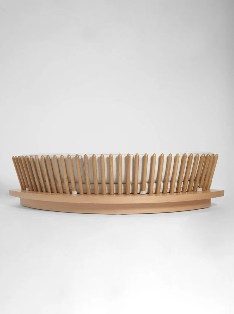 San Romano Round Oak Sofa