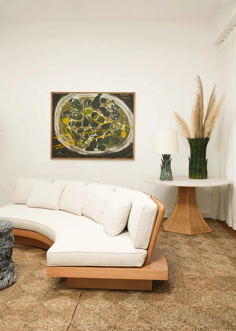 San Romano Round Oak Sofa