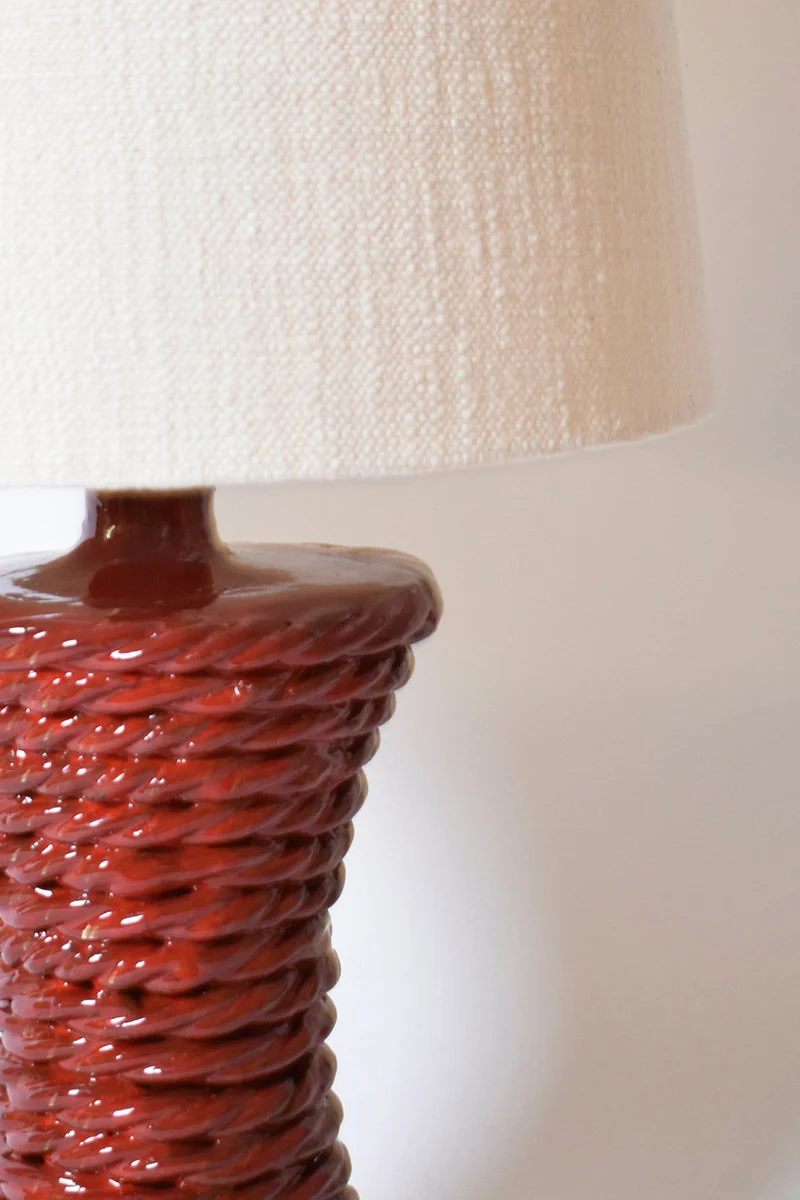 "Kasaï" Red Ceramic Table Lamp