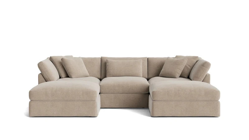 Get Together™ 5-Piece Modular U-Shaped Sectional, Large, Champagne