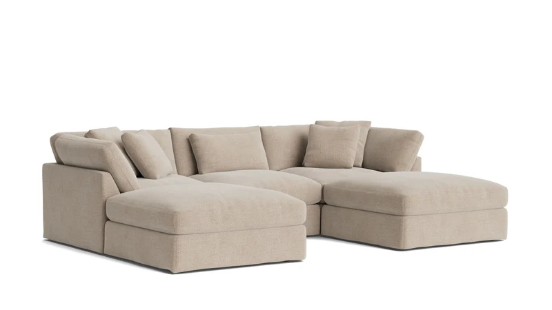 Get Together™ 5-Piece Modular U-Shaped Sectional, Large, Champagne