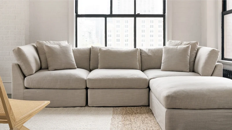 Get Together™ 5-Piece Modular U-Shaped Sectional, Large, Light Pebble
