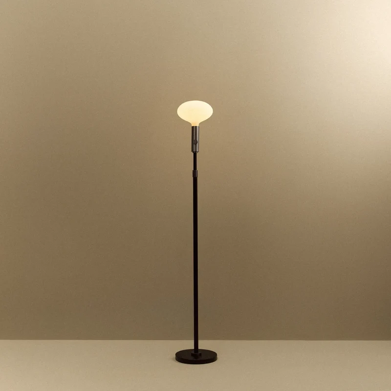 Poise Adjustable Floor Lamp in Graphite + Oval II